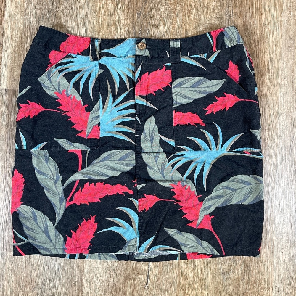 Kahala‎ Skirt Womens 8 Black Knee Length Straight Casual Hawaiian